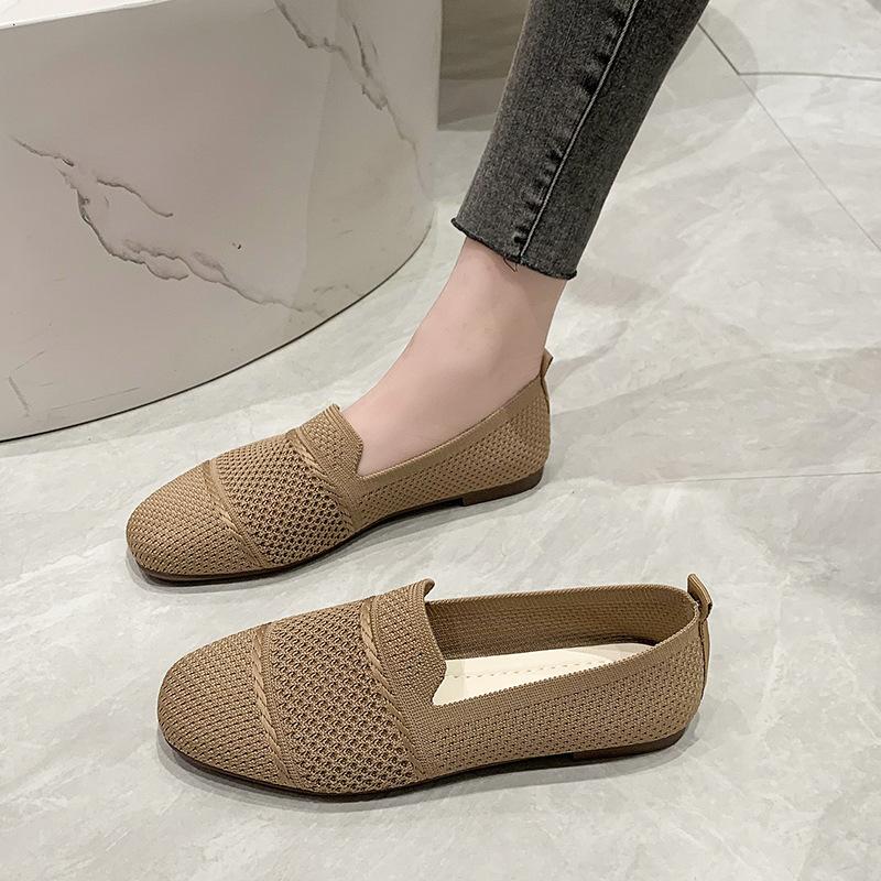 Summer flat-soled single shoes women's spring and autumn new shoes round head one-pedal shoes