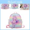 Meerjungfrauen-Prinzessin Glitzernder Mädchen-Cartoon-Rucksack, süßer weicher Schulrucksack für Kindergartenkinder