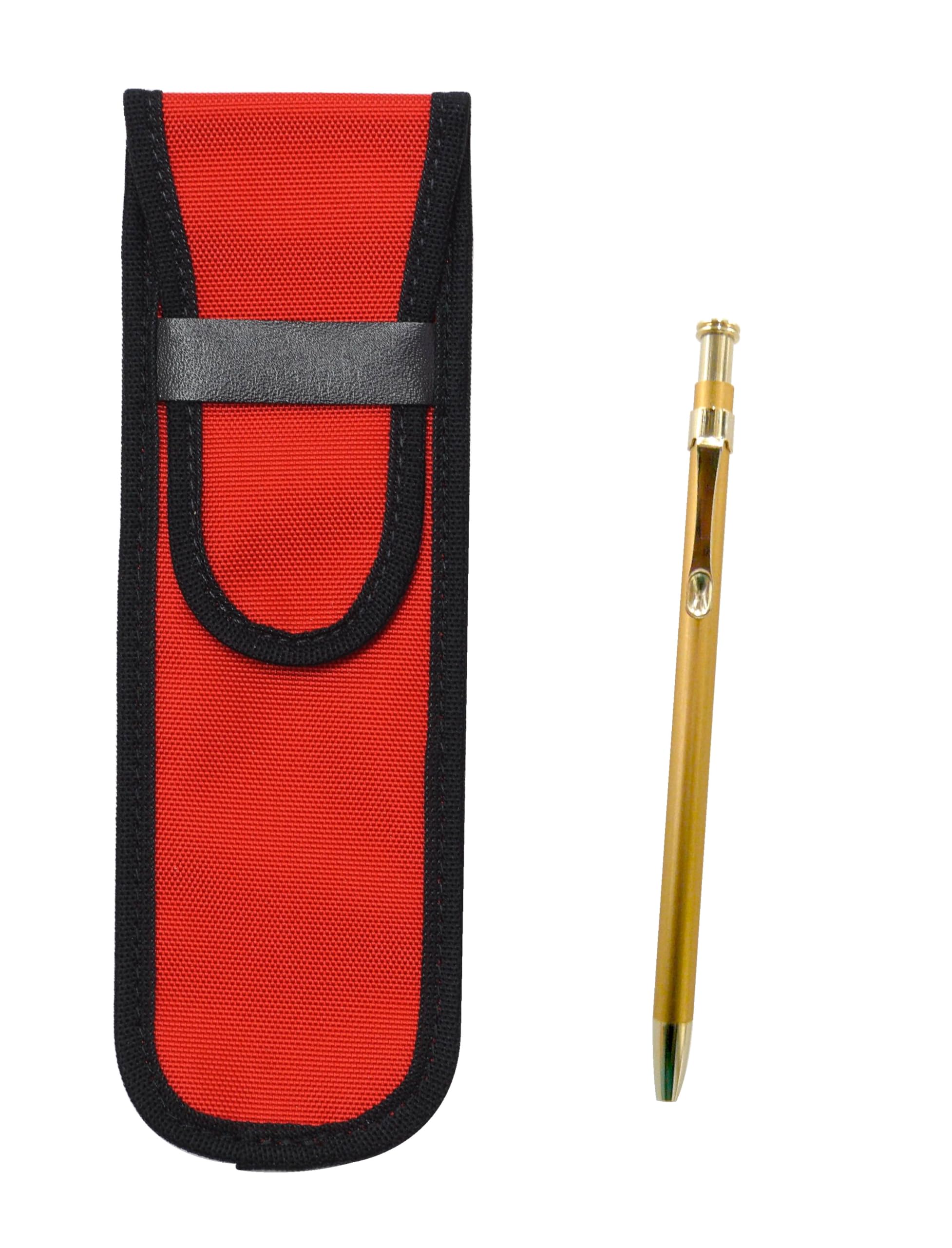 

2 Pack Cloth Pencil Case Red Slim 60 Ballpoint Pen Gold Set NK02R-SV60KBP-2
