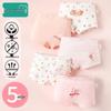 Girls' Anti-bacterial Pure Cotton Boxer Briefs 5-Pack
