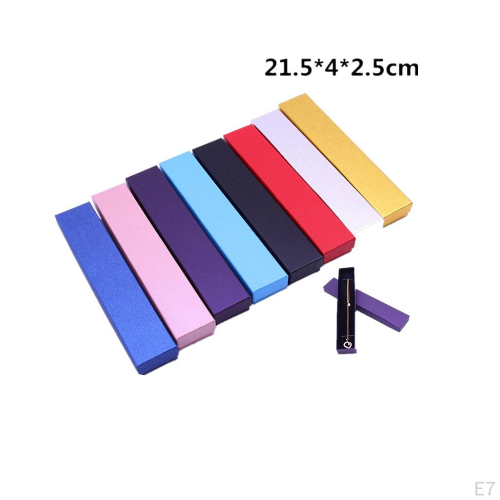 12 Pcs Carton Jewelry Rectangular Storage Box Case Anniversary Women'