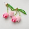 Handmade Necklace Pendant Rice Bead Flower Keychain Pendant  DIY accessories