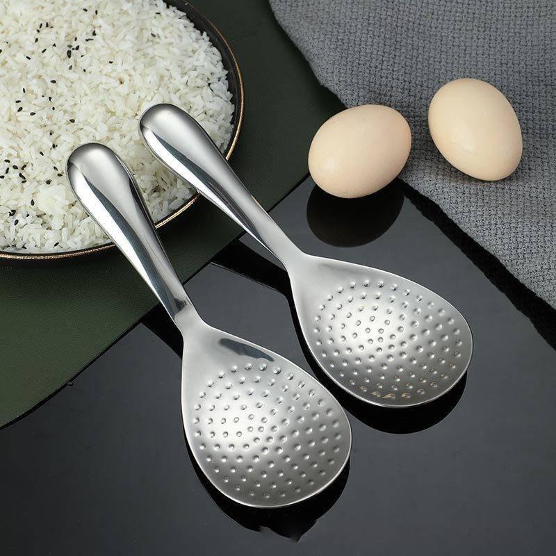 Rice Stainless Steel Spoon High Temperature Resistance Thicken Kitchen Supplies