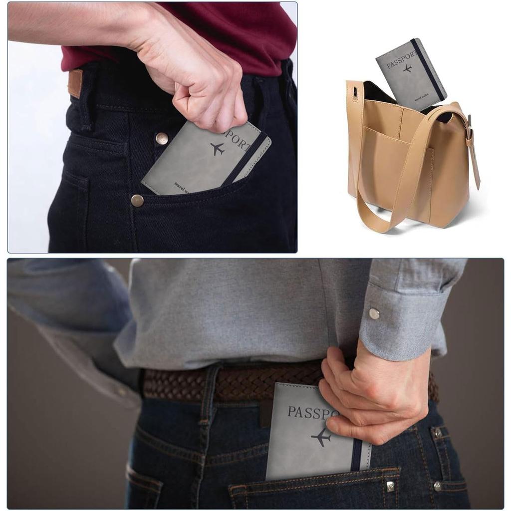 Passport Passport Storage Travel Perfect for Overseas Business Trips and Travel [XuJJJJunB] Cover, Case, Anti-Skimming, Multi-Function Pockets, Pouch,