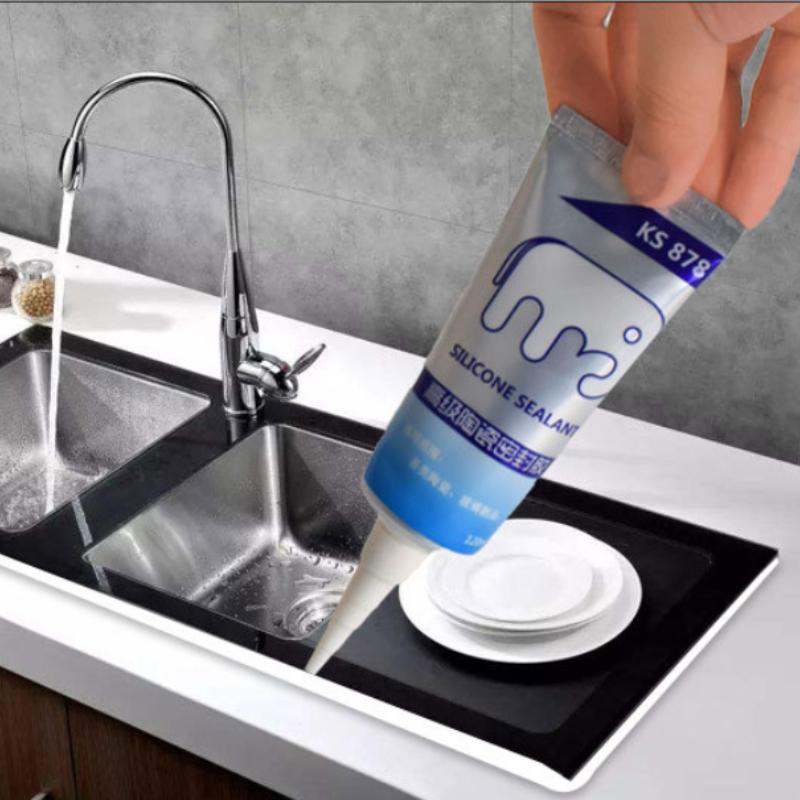 120ml Multipurpose Silicone Sealant Waterproof Caulk for Bathroom Adhesive Kitchen Glue Glass