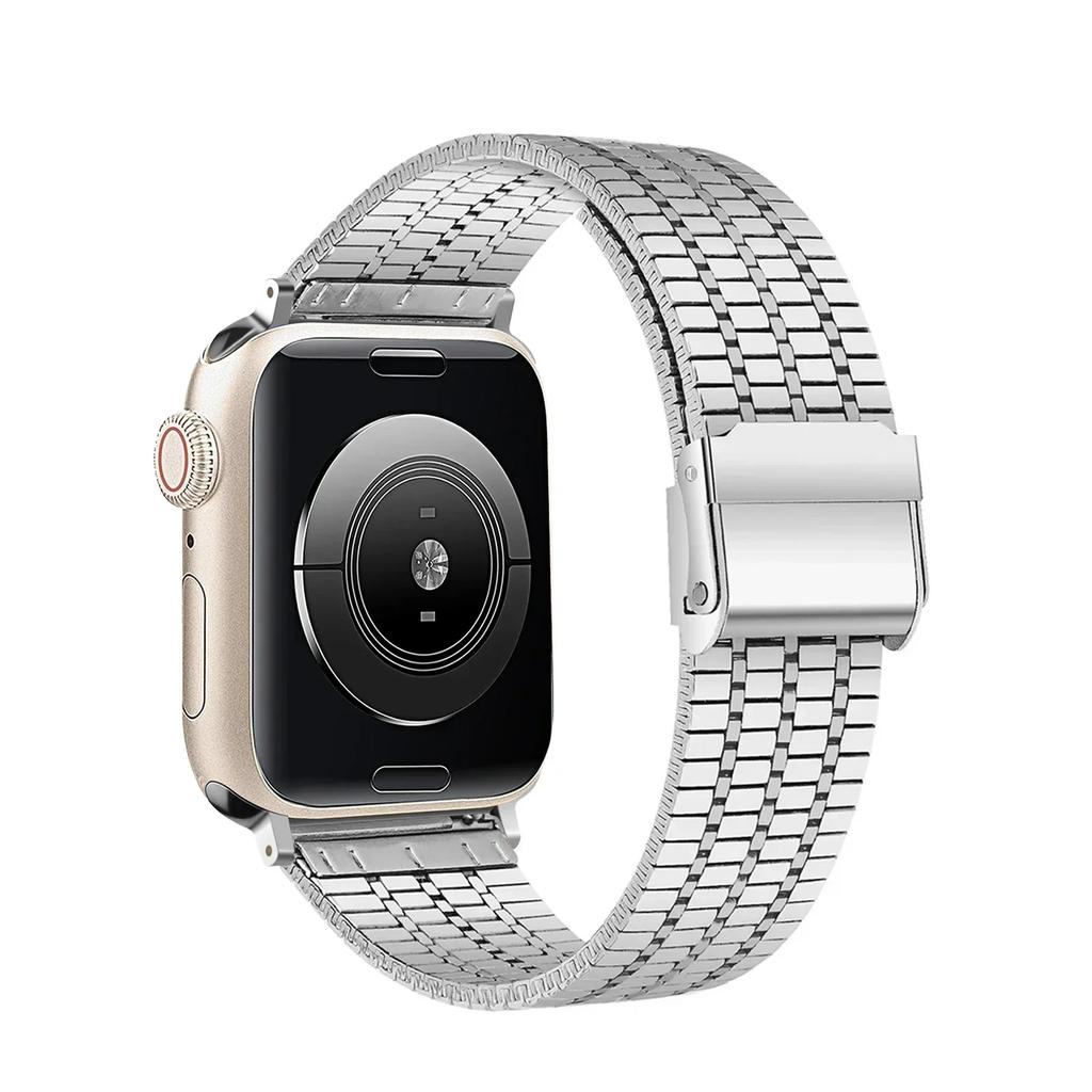 Link Bracelet for apple watch 10 9 8 7 45 41mm SE 6 5 4 44 40mm band Stainless Steel strap iwatch ultra 49mm 3 45 42 38mm bands
