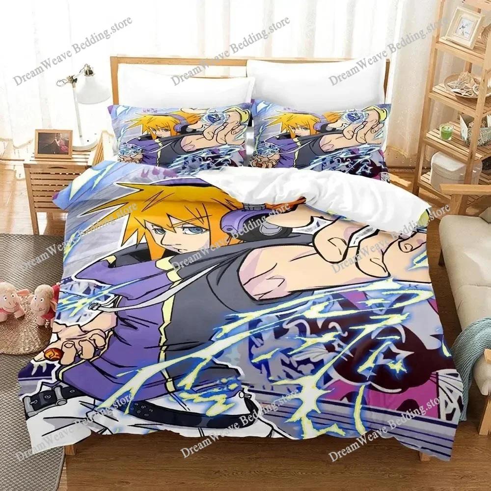 Neku Sakuraba The World Ends with You Bedding Set Duvet Cover Set Quilt Cover Pillowcase Comforter King Queen Size Boys Adult741