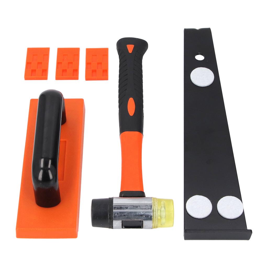 Kit de instalare parchet laminat 43 buc. Ciocan moale cu 2 fețe 295 mm 40 distanțiere Tragător pentru sarcini grele