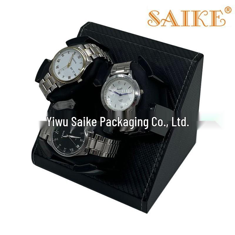 

Вертикальная автоматическая шкатулка для подзавода 3 часов с отделкой под углеволокно и подушкой из пены с памятью