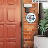 2D Flat 1pc, 8x8 in, Happy Father's Day circular aluminum metal sign, suitable for terraces, porches, garages, homes, cafes, men's caves, shops