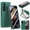 For Samsung Galaxy Z Fold6 5G Case Rubberized PC Phone Cover with Tempered Glass Film