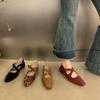 Fashion LUCKYYS Autumn Women Flat Shoes Fashion Round Toe Slip On Ladies Elegant Mary Jane Shoes Soft Flat Heel Outdoor Dress Ballerin