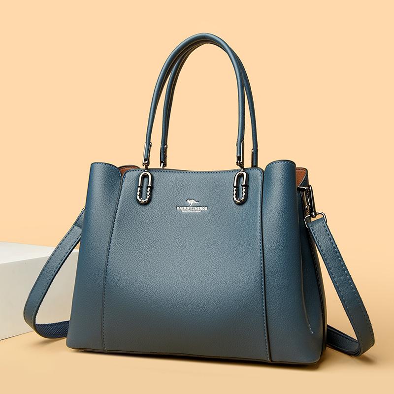 Multi-pocket 3 Layer Design Women Handbag Luxury Designer Shoulder Crossbody Bags High Quality PU Leather Ladies Casual Tote Bag