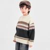 Kids' Retro Fair Isle Color-Block Sweater