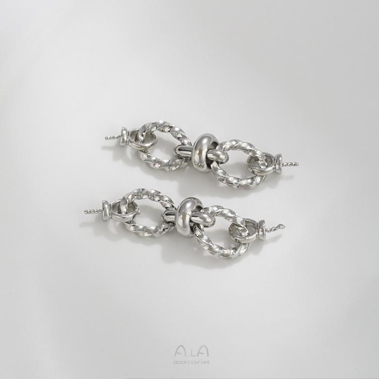 Łańcuszek z podwójnymi szpilkami oczkowymi wypełniony 14-karatowym złotem do tworzenia biżuterii DIY