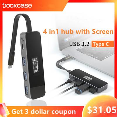 Více portů Hub Usb 3.0 Hub Usb C Dokovací stanice Usb C 3.1 Typ C Hub pro Macbook Hub s adaptérem Dp Hdmi Rj45