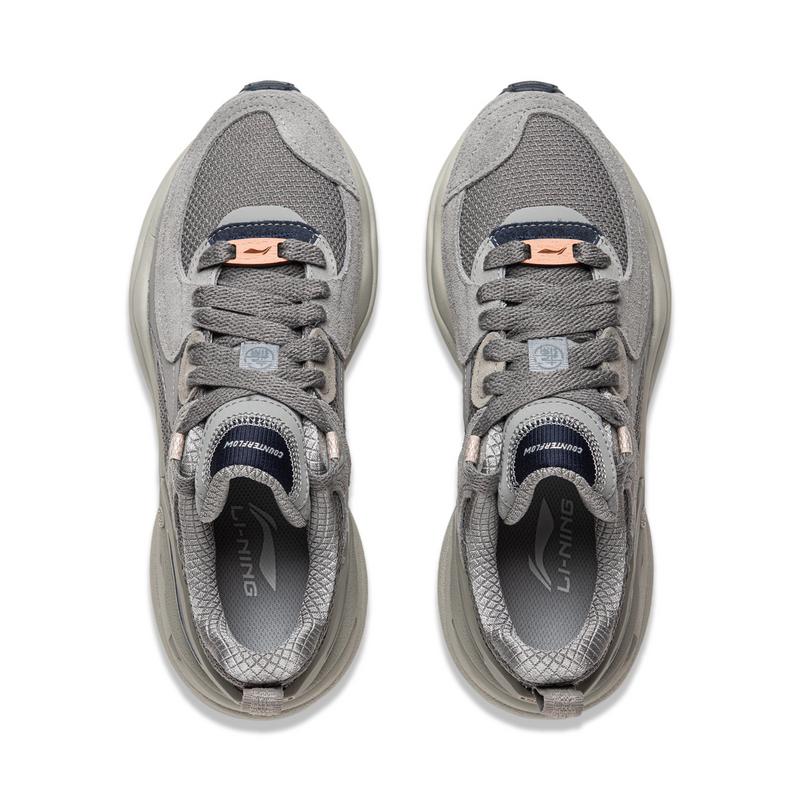New LiNing CF Tracing Origin V4 Low Top Casual Shoes Women's Gray AGLU290-4