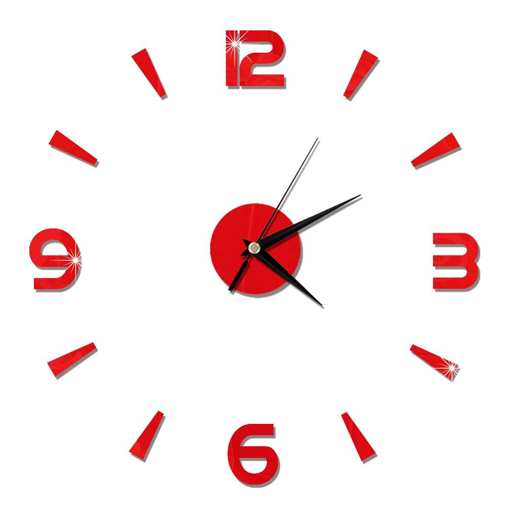 27inch Nordic Wall Clock Dining Restaurant Cafe Decorative Clocks Acrylic Mirror Wall Sticker Silent Quartz Watch Home Decor