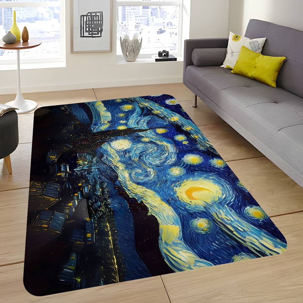 Art Category World Famous Painting Bathroom Mat Kids Room Bedroom Decoration Balcony Anti-Slip Doormat Living Room Welcome Rug
