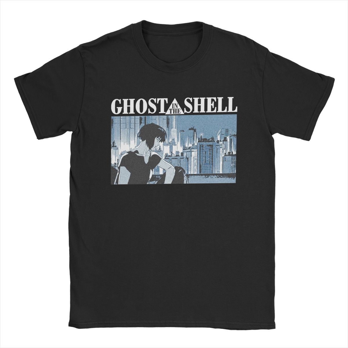 

Men Ghost In The Shell T Shirts Anime Pure Cotton Clothes Casual Short Sleeve Round Neck Tee Shirt Plus Size T-Shirt - Men s ... S разноцветный