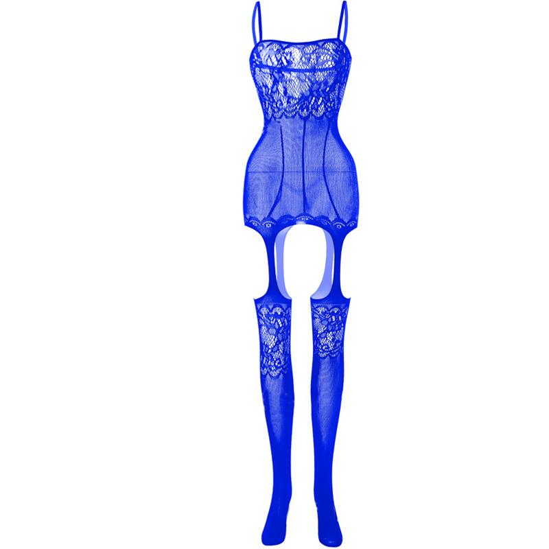 Sexy Burst Models Erotic Lingerie Female Foreign Trade Open Gear Body Stockings Large Size See-through Erotic Net Clothes