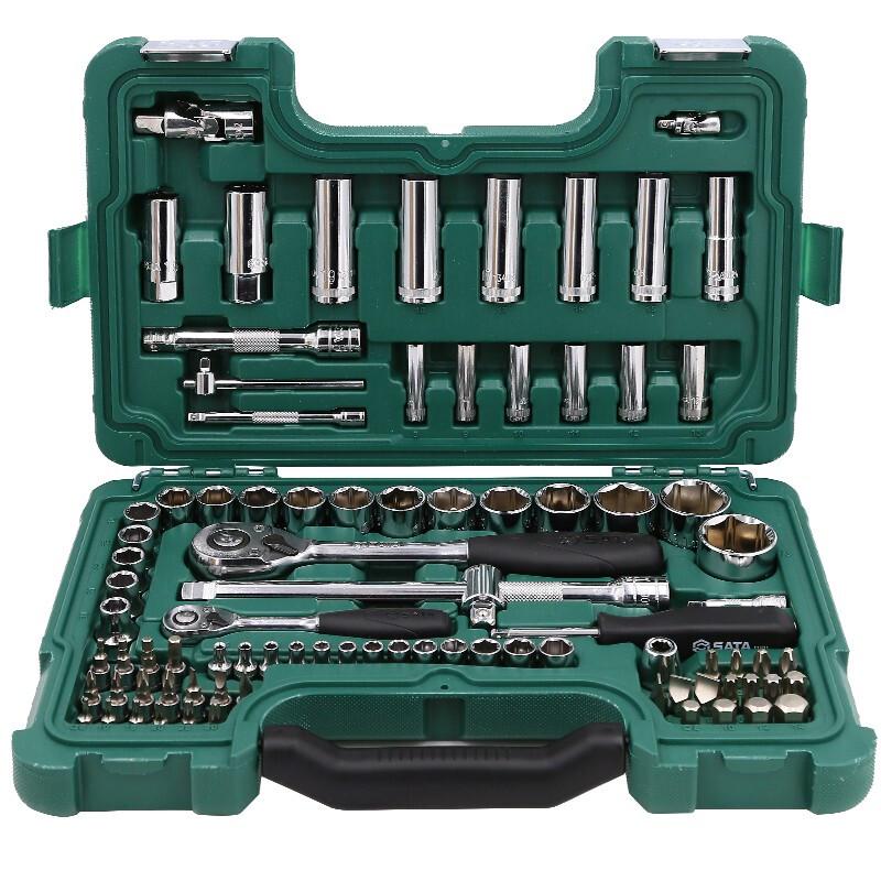 SATA 09013 88-Piece Ratchet Wrench & Socket Set 6.3x12.5mm Drive