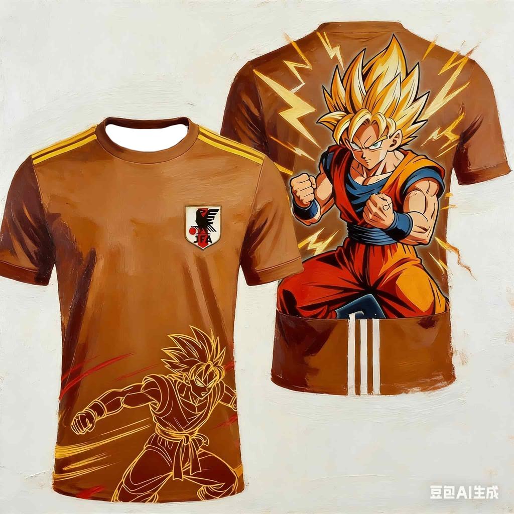 2026 New Bandai Japanese Anime Dragon Ball Son Goku X Japan National Team Custom Soccer Jersey Men's Sports Children