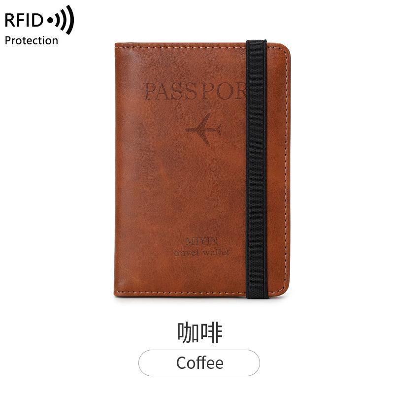 Passport bag Women's new elastic band vaccine card cover Document bag Multifunctional travel passport case