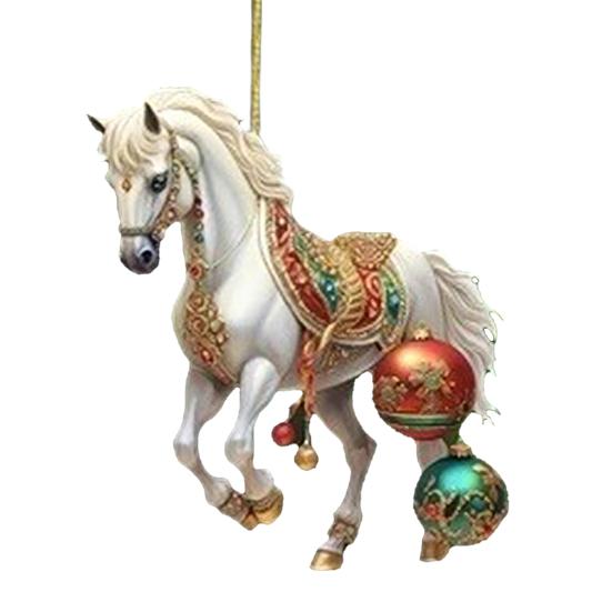 

Рождественское украшение в виде лошади 2D плоское акриловое украшение на рождественскую елку подарки с лошадьми для женщин любителей лошадей фермеров друзей G