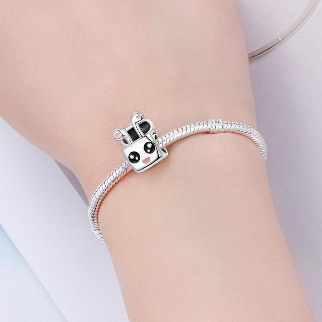 Copper Elephant Bamboo Panda Cute Headphones Squirrel Charms Beads Pendant For Original Bracelet Woman Girl Jewelry