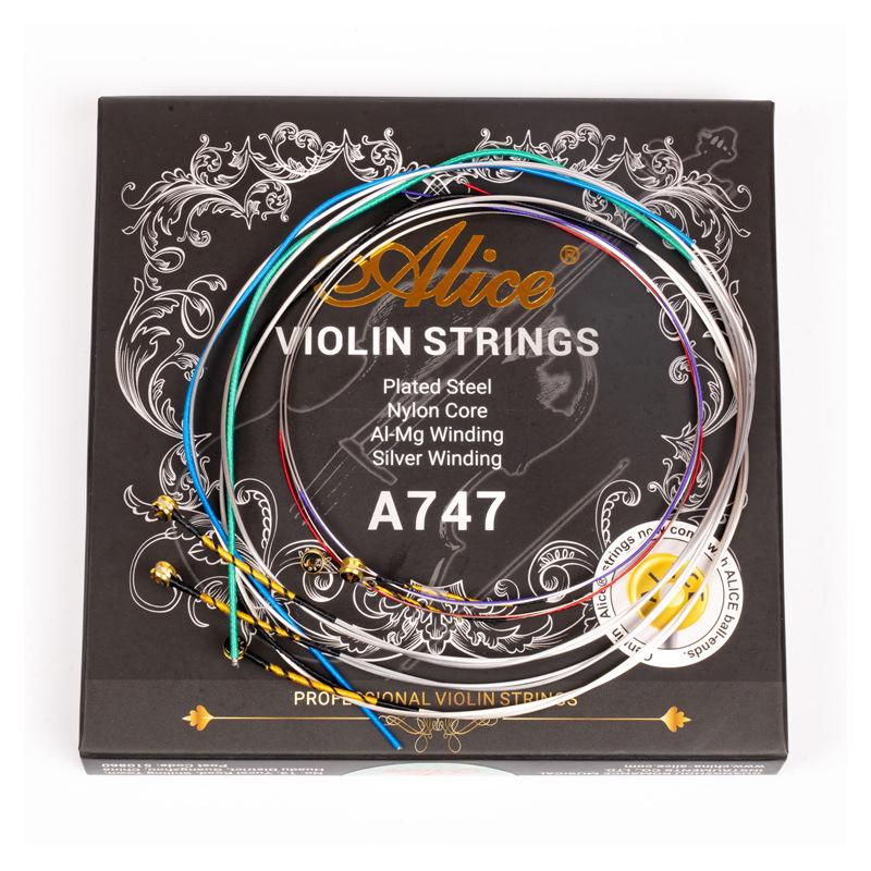 Alice Professional Exam Violin Strings A747: Nylon Strings with G String Pure Silver Wound & Extra E1 String