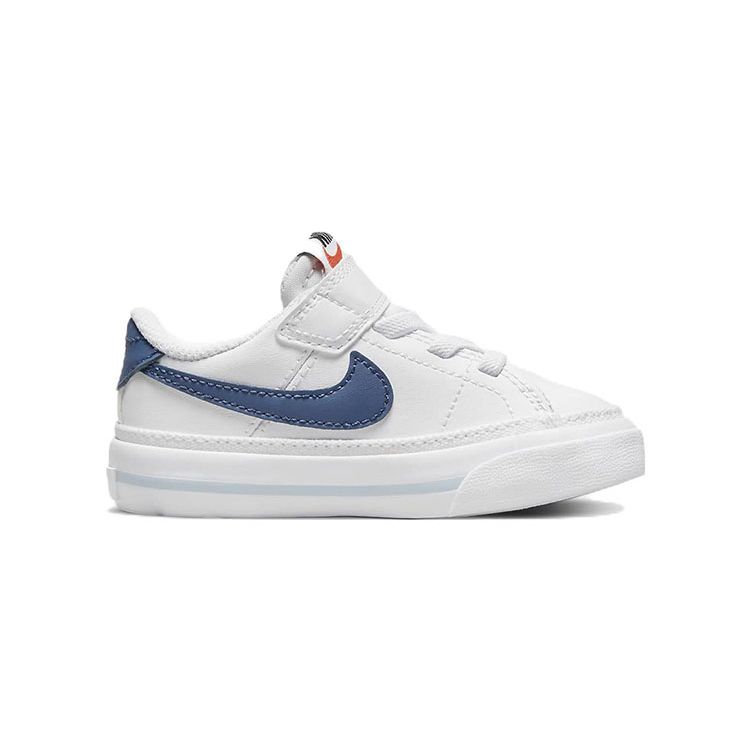 Nike Court Legacy TD White Mystic Navy Baby Sneakers Boarder-Blue Team-Orange DA5382-113
