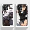 Cute Cartoon Japanese Anime Girl Matte Cover Phone Case For iPhone 16 15 14 11 12 13 Mini Pro Max X XR XS Shockproof