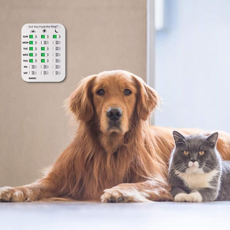 Dog Feeding Reminder Magnetic Reminder Sticker 2 Times 3 Times a Day Indication Chart Prevent Overfeeding or Obesity