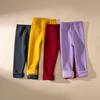 Winter Girls' Long Trousers Thickened Fleece-lined Tight-fitting Elastic and Slim-fitting Candy-colored Keep Your Princess Cozy