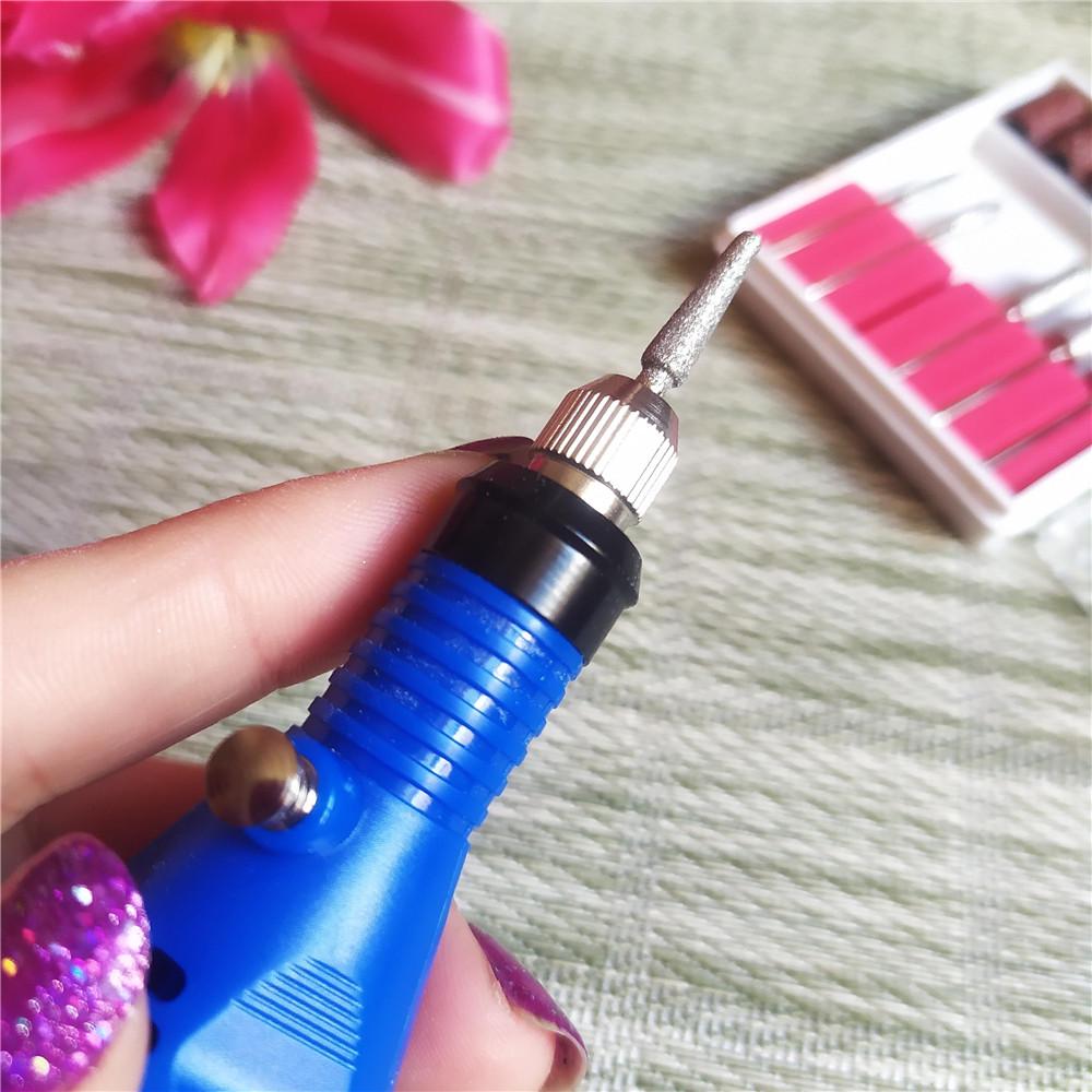 1 Set Mini Electric Nail Drill Machine Kit Manicure Machine Nail Art Pen Pedicure Nail File Art Tools Mill Cutter with Nail Bits