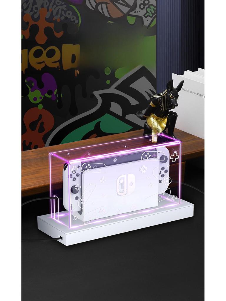 Capac de praf pentru bază luminoasă OLED pentru Nintendo Switch și accesorii pentru carcasă acrilică