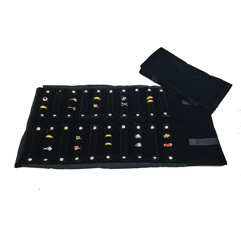 

Boutique High-end Velvet Ring Storage Jewelry Roll Bag Exhibition Convenient To Carry Jewelry Ring Storage Sisplay Props Ring