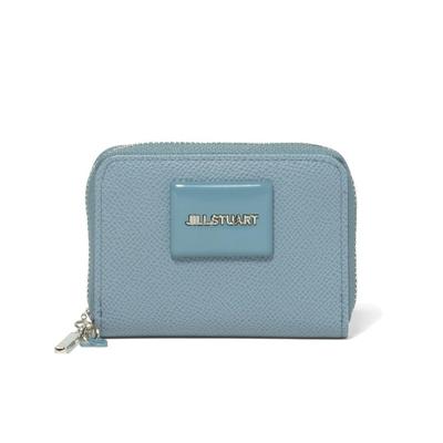 JILL STUART Melty Slim Coin Purse for Women, Biscuit Motif Plate Coin Case, Sax Blue, JSLW4BC1