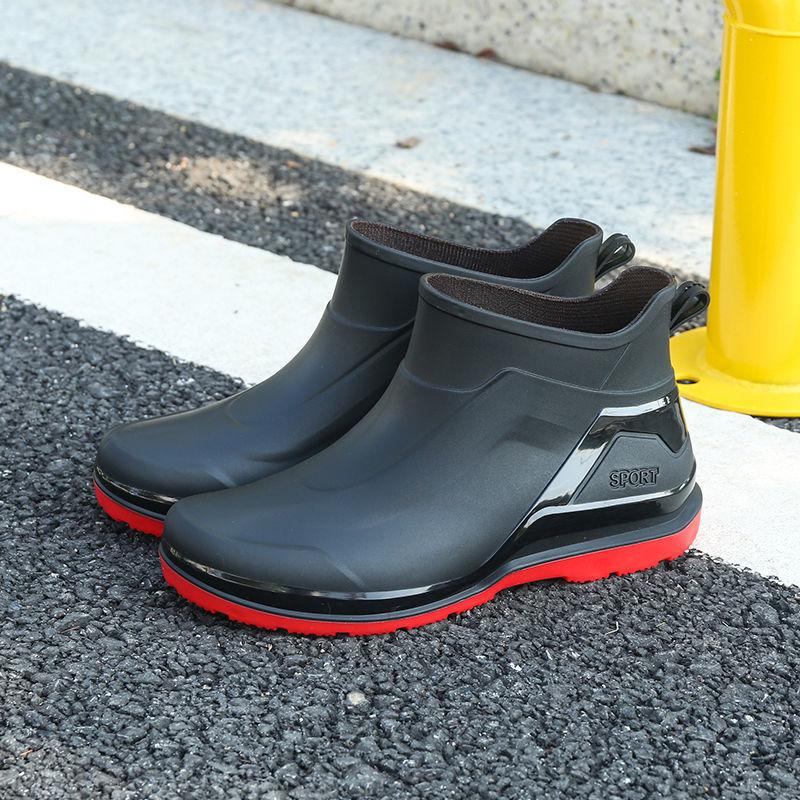 2024 New Fashion Outdoor Men's Rain Boots Unisex Rain Shoes Male Slip On Waterproof Working Shoes Fishing Boots Women Rain Boots