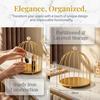 Iron Bird Cage Cosmetic Organizer Elegant Cosmetic Display Stand  Cosmetics Display