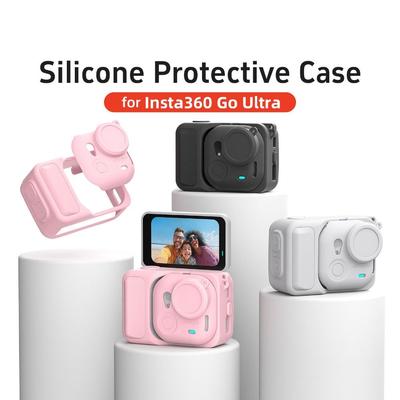 Silicone Protective Case Scratch-proof Full Coverage Body Cover With Anti-lost Rope Camera Protector for Insta360 Go Ultra