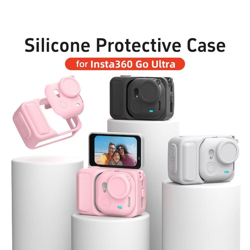 Silicone Protective Case Scratch-proof Full Coverage Body Cover With Anti-lost Rope Camera Protector for Insta360 Go Ultra