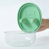 No-Mess Snack Box Transparent Sealed Box with Silicone Lid Reusable Cookies Storage Container Prevent Fingers from Getting Dirty for Picnic Camping