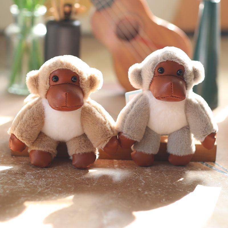 Charming Monkey Hanging Plush Doll Keychain Ultra Soft Pp Cotton Stuffed Toy