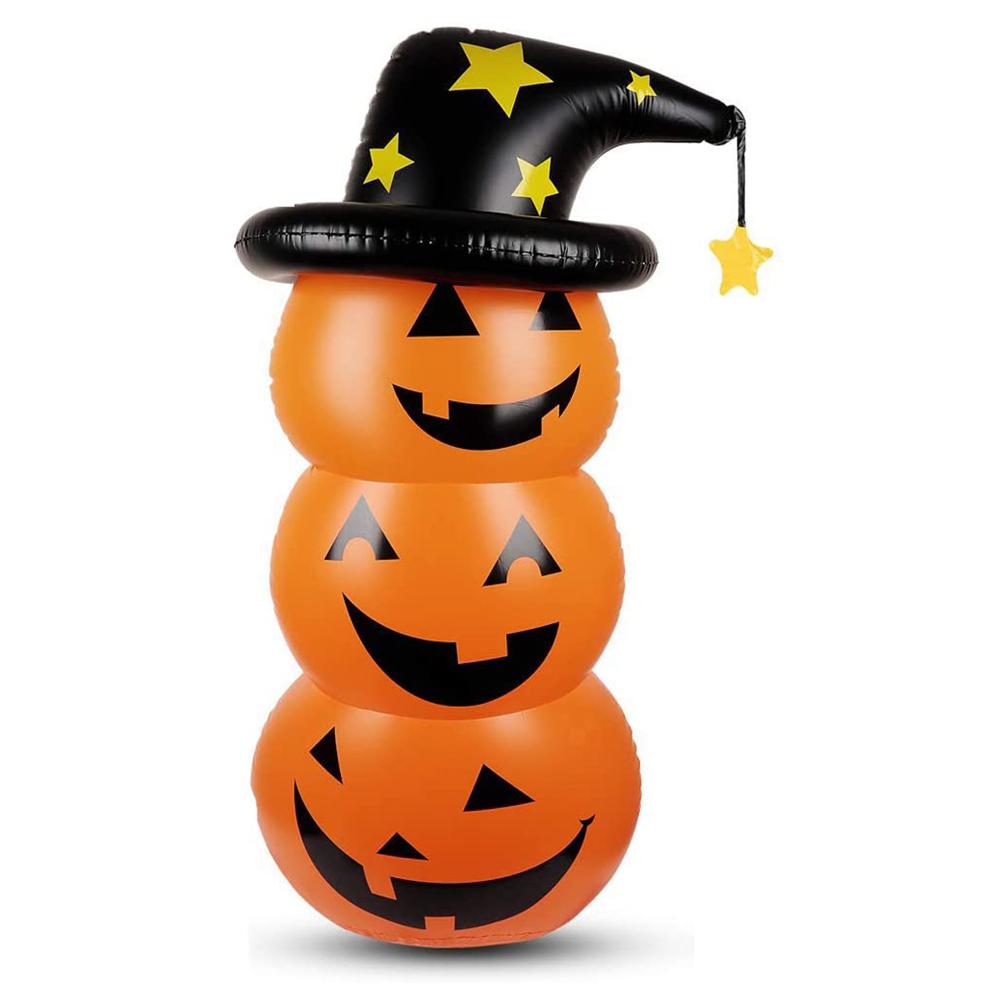 Halloween Pumpa Tumbler 55.1in PVC Söt Uppblåsbar Halloween Pumpa Dekoration för Utomhus eller
