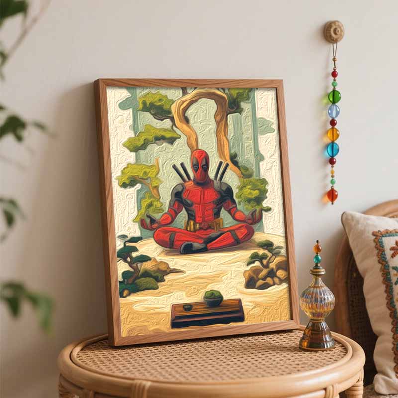 Disney Oil Painting Kit Canvas Zen Deadpool DIY Home Decor Gift
