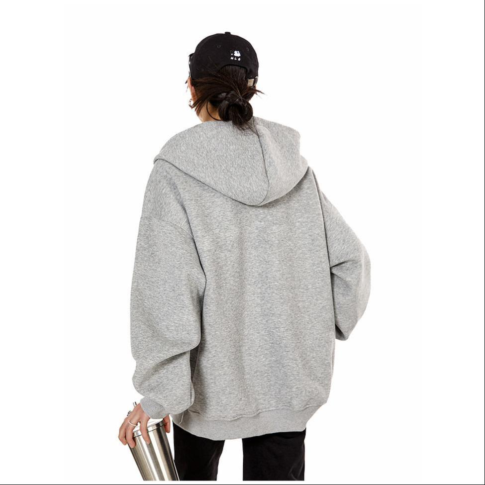 Trendy 2025 Classic Heavyweight Versatile Zip-Up Hoodie for Couples