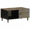 VidaXL Coffee Table Light Grey 80x50x40 Cm Solid Mango Wood, Side Table, Living Room Table, Side Table, End Table 4017796