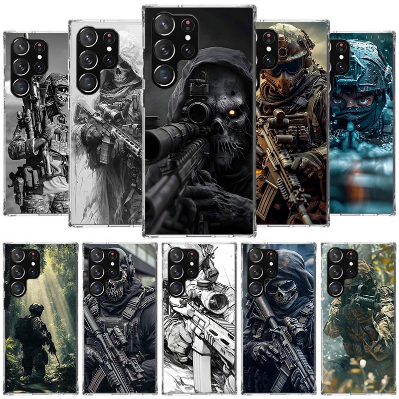 Military Army Special Forces Phone Case For Samsung Galaxy S26 S25 Edge S24 Ultra S23 S22 Plus S21 S20 FE Soft Fundas Shell Gala